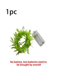 2件組 LED 人造藤蔓燈簾，仿真綠色藤蔓柳葉串燈，適用於婚禮派對背景、淋浴房、居家裝飾、聖誕節、庭院、婚禮、節日辦公室、臥室、酒店、派對、餐廳裝飾及人造植物門廊裝飾（不含電池） - 柳葉燈 - 查看 13