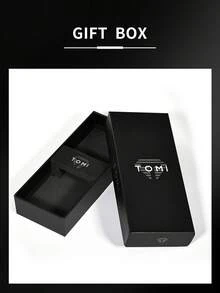 TOMI 極簡半透底 PU 皮革石英男錶，個性對比錶盤商務通勤學生度假禮盒腕錶 - 棕色 - 查看 5