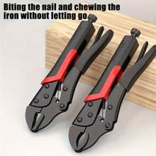 Multifunctional Universal Locking Pliers, Heavy-Duty Industrial Grade All-Purpose Pressure Hand Tool, Suitable For Pipe Fixing, Plumbing Repair, Home Bathroom Maintenance And Furniture Disassembly Tasks - B-Black - View 2