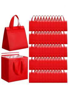 1/10pcs Heavy Duty Insulated Delivery Bags, High Thermal Insulation, With Top Seal And Hanging Hole, Orange, Suitable For Pizza, Coffee, Restaurant, Supermarket, Seafood Transport Food Delivery Supplies, 50pcs Individually Packed, Non-Food Contact - Multicolor - View 6