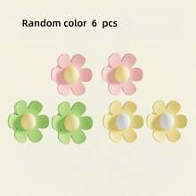 6 Silicone Sink Overflow Plugs In Random Colors, Designed For Washbasins - Effectively Prevent Water Overflow And Clogging. Features A Flower-Shaped Design, Durable And Easy To Install, Suitable For Kitchen And Bathroom Sinks - 6pcs(Random Colors) - View 4