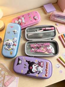1pc/PVC 3D Kuromi/Cinnamoroll/Hello Kitty/My Melody Cartoon 3D Sanrio School Stationery Large Capacity Multi-Function Student Pencil Case Birthday Gift Back To School Season Gift Parents' First Choice - Multi-color - View 7