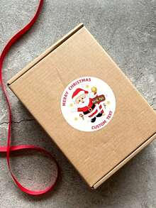 1/30/90/160pcs Customizable Round Stickers, Multi-Size Multi-Pattern Christmas Stickers, Waterproof And Oil-Proof, Suitable For Christmas Table Decoration, Christmas Tree Decoration, Envelopes, Gift Boxes Decoration, Customizable Christmas Elements, Suitable For Friends, Colleagues, Family, Boyfriend, Girlfriend, Suitable For Parties, Christmas, Anniversaries And Other Occasions - Multicolor - View 6