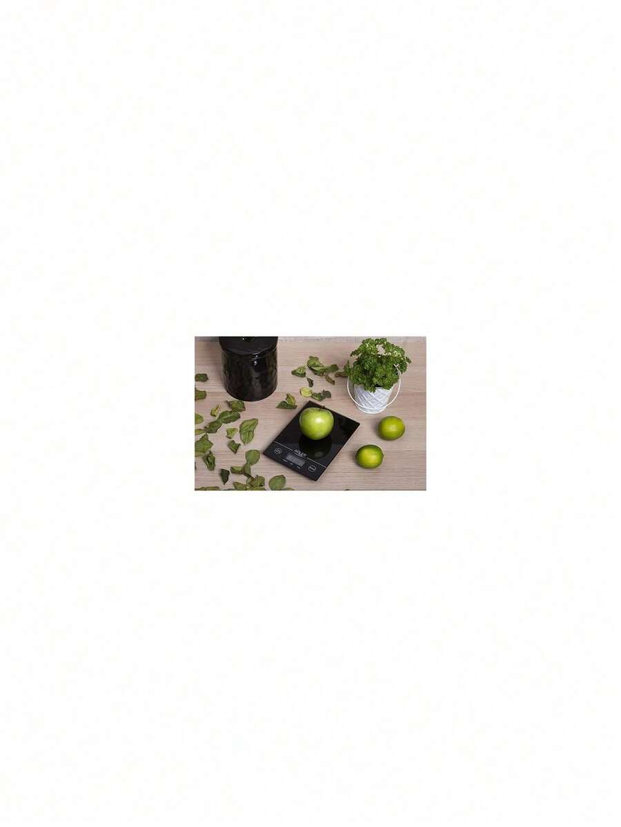 Adler Kitchen Scale, Digital Food Scale, Flat Platform Scale - 5kg Capacity, 1g Accuracy, Water/Milk Volume Calculator, Hanging Hole, LCD Display, Black - Kitchen scales - View 1