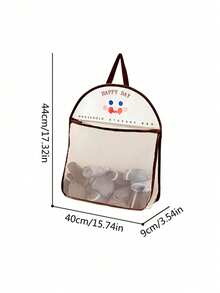 Cute Cartoon Smile Hanging Mesh Storage Bag, Household Wall Closet Hanging Organizer, Breathable Net Pouch For Socks Underwear Small Sundries Home Storage - Multicolor - View 11