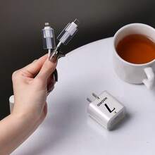 3件組奢華TPU充電頭保護套，創意設計，適用11至16系列（含Pro Max）機型，適合 20W/18W充電器 - 彩色 - 查看 4