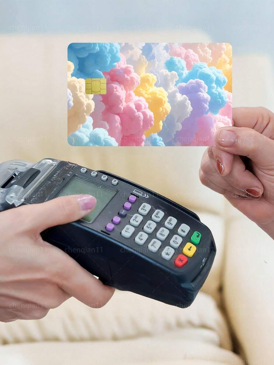 1 buah Stiker Pelindung Privasi Kartu Kredit Resmi Awan Pelangi, Hadiah Ulang Tahun, Bahan PVC, Anti Sidik Jari, Anti Gores, Tahan Aus, Pelindung Kartu, Cocok Untuk Pria, Wanita, Pasangan, Kartu Chip Kecil, Stiker Dekorasi Kartu Bank, Kartu Kredit, Kartu Transportasi, Kartu Mahasiswa/Kampus, Personalisasi DIY - Tipe A - View 1