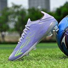 Adult Men's And Women's Low-Top Long Stud Football Shoes, Sports Anti-Slip Wear-Resistant, Suitable For Matches And Training - Purple - View 5