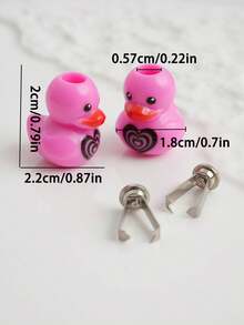 Sweatshirt Pendant Accessory, Suitable For Sweatshirt, Sweatpants And Dress Rope Head Pendant, Cartoon DIY Cute Duck Design Sweatshirt Decoration, Shoelace Charm, Hoodie Drawstring Pendant Rope Head Buckle, Sports Shirt Drawstring Charm, Special Holiday Gift - A - View 3