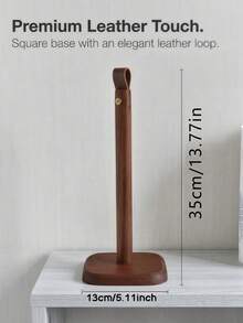 1pc Sandalwood Vertical Kitchen Paper Towel Holder, Freestanding Design, Smooth Polished Surface, Stable Base, Minimalist Aesthetic, Customizable Engraving, Suitable For Kitchen, Dining Room, Countertop, Home Decor, Ideal For Holiday Gifts, Party Favors, Valentine's Day Gifts, For Adults, Men, Women, Family And Friends - Multicolor - View 5