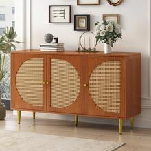 Sideboard Brown 129.8 X 40 X 76 Cm - Walnut - 查看 6