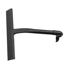 Silikon-Duschabzieher With Hook, Non-Slip Handle, Stripless Glass And Window Scraper For Bathroom, Mirror, Tiles, Kitchen, Car, Garage - Black - View 1