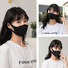 Masker Wajah 3D Tanpa Jahitan, Tahan Debu, Bernapas, Dapat Dicuci, Dilengkapi Perlindungan UV dan Pelindung Sudut Mata, Masker Luar Ruangan yang Dapat Digunakan Kembali untuk Bersepeda dan Mendaki - hitam - View 2