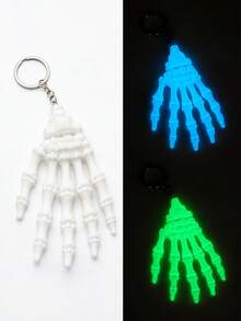 3D Skull Keychain, Halloween Accessory, Fun Skull Keychain, Keychain Bag Pendant, Perfect For Halloween Party And Daily Wear, Ideal Gift For Friends And Family, Decorative Pendant - Multicolor - View 7