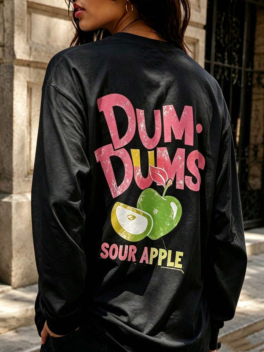 2026 New Summer Collection, 100% Cotton Short-Sleeved Round-Neck T-Shirt, Regular Fit, Soft Lightweight, Unisex Casual Summer Top - 背面黑色長袖1 - 查看 1