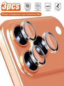 3片裝相機鏡頭玻璃膜，相容 iPhone 18 Pro/18 Pro Max/17 Pro Max/16 Pro Max，鏡頭螢幕保護貼，相容 17 Pro/17 Air/16/16 Pro/15/14/13/12/11，高清透明，防刮，易安裝，透明材質，適用於日常、辦公、居家及其他場景，防水、防震、防摔、防刮 - 無色 - 查看 31