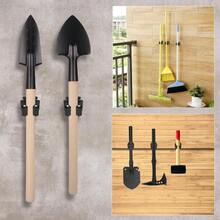 Garage Storage Racks Stainless Steel Broom Holders, Wall Mounted Mop Bracket Heavy Duty Tool Hook Brush Storage Organiser With Non-Slip Silicone Gear For Kitchen Bathroom Closet Garden Garage(10 Pcs) - View 2