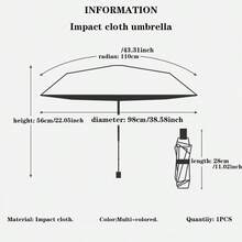 Diamond Heart Pattern Black Vinyl UV Protection Sunproof Umbrella, Suitable For Outdoor Travel, Dual Use For Sunny And Rainy Days - Diamond Heart Manual - View 5