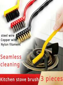 8/5/3pcs Gap Cleaning Brush Set, Kitchen And Bathroom Cleaning Tool Kit, Suitable For Stove, Range Hood And Dirt Removal. Perfect For Cleaning Bathroom Gaps, Sink Gaps, Window Tracks, Tiles And Faucets And Other Small Spaces. - Multicolor - View 9