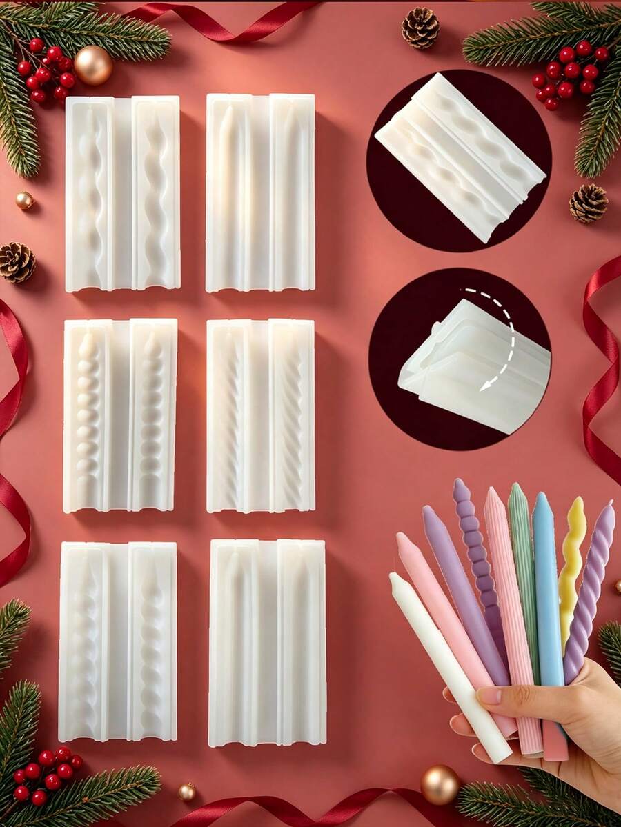 Rectangular Wax Candle Mold, Heat-Resistant | High Elasticity Silicone Mold, Multi-Purpose - For Making Candles, Photography Props, Home Decor For Holidays, Family Celebrations, Candlelight Dinners, Handmade Gifts, Etc. Molded In One Piece, Flexible And Easy To Clean, Reusable