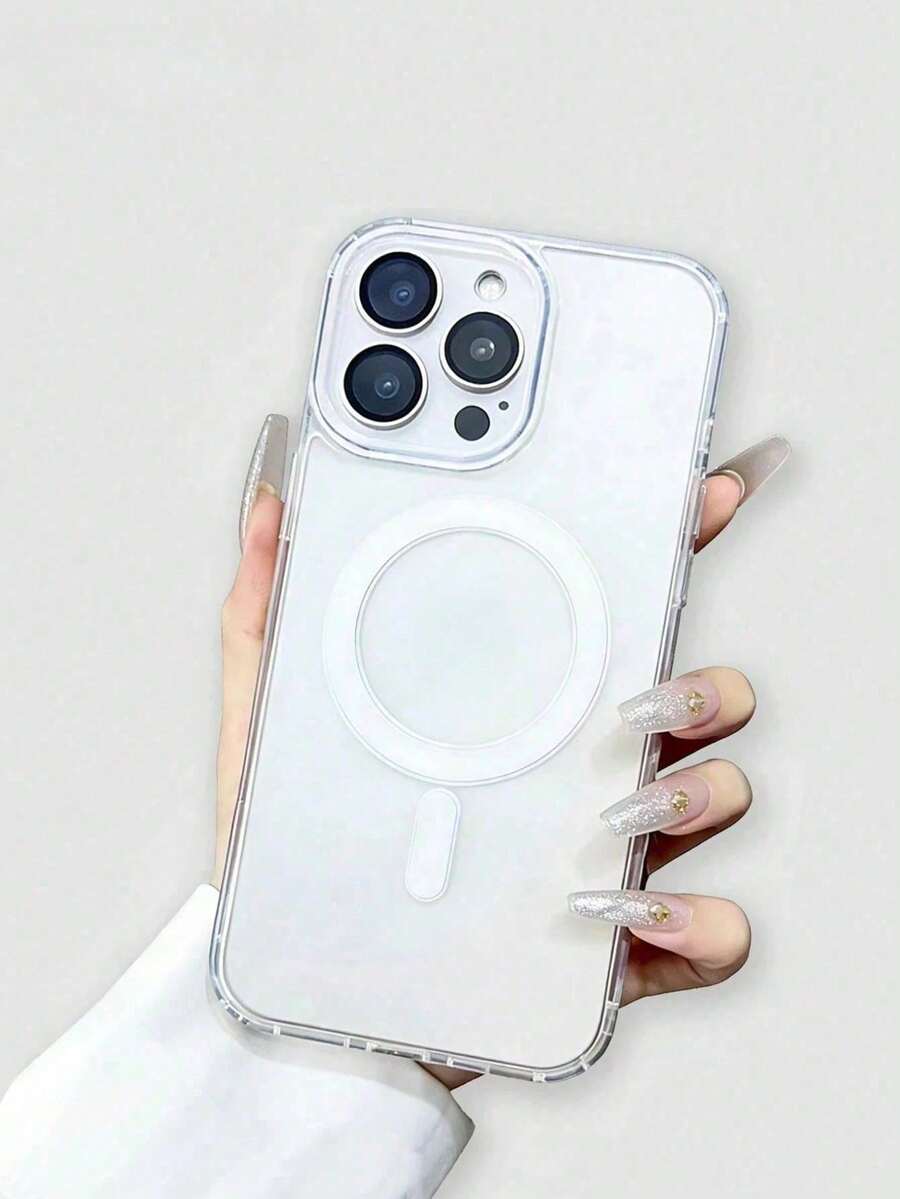 CteGlodrix Funda de teléfono básica magnética a prueba de golpes, funda de teléfono transparente magnética, diseño clásico, compatible con carga inalámbrica, anti-amarilleo, compatible con iPhone 17 16 15 14 13 12 11 Pro y Pro Max, resistente a arañazos, duradera, ligera, regalo de primavera, regalo de cumpleaños de Pascua para mamá - transparente - Ver 1