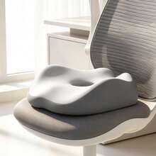 1-Pack Memory Foam Seat Cushion, Ergonomic Donut Cushion, Suitable For Office Chairs, Relieves Pressure Hip Support Pillow, Ideal For Long-Term Sitting At Office And Home - Cushion - View 2