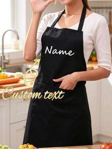 Personalized Chef's Apron, Customizable And Unisex. Great For Cooking, Grilling And Other Kitchen Activities. Wonderful Gift Choice For Father's Day, Mother's Day, Birthdays, Anniversaries, Graduations, Weddings And Various Special Occasions. - Multicolor - View 3