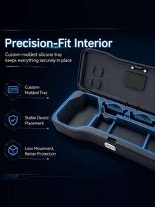 1pc Hard Shell Storage Protective Case For Osmo Pocket 4 Pro, Precise Fit Travel Portable Box, Comes With Wrist Strap, Built-In 3 Filter Slots, 2 Memory Card Slots, Silicone Inner Tray And Screen Buffer Pad, Shockproof And Scratch-Resistant, Suitable For Vlog Shooting, Travel, Outdoor Photography And Daily Carry - View 4