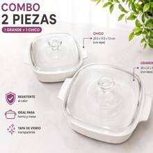 Corning® Microwave Plus® Square Glass Baking Dishes With Lids | 2-Piece Set - View 9