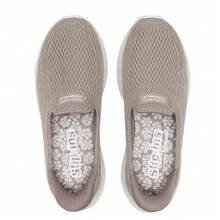 Skechers Women's Slip-Ins Lightweight Cushioned Hands-Free Breathable Mesh Walking Shoes - Khaki - View 4