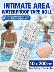 2m Roll Of Waterproof Tape For Intimate Areas – Waterproof Tape For Swimming, Pu Film, Waterproof Patch; Ultra-Thin, Large-Sized, Transparent, And Cuttable; Suitable For Showering, Swimming, Hot Springs, And Intimate Areas. - Waterproof Tape (10x200cm) - View 2