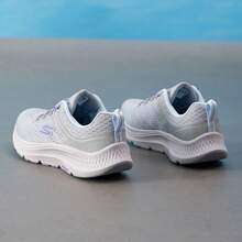 Skechers Women's GO RUN Series Breathable Flyknit Lightweight Non-Slip Cushioned Running Shoes - Light Grey - View 6