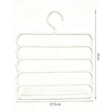 3pcs/Set Home Use 5-Tier Plastic Hooks, Suitable For Storing And Organizing Long Items Like Pants, Scarves, Ties, Etc. - Multicolor - View 8
