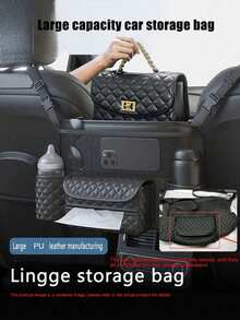 1pc Car Seat Back Storage Bag Mesh Pocket Car Organizer Hanging Bag For Bags And Supplies (Due To Different Production Batches, There May Be Some Color Differences;) - A - View 9