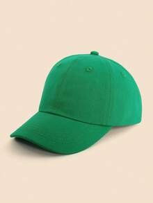 1pc Baby/Toddler Solid Color Adjustable Sun Protection Baseball Cap - Green - View 5