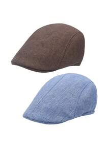 1/2pcs Men's Ivy Newsboy Cap Flat Cap Vintage Gentleman Style Breathable Lightweight Spring Autumn Daily Commute Travel Street Casual Hat - Multicolor - View 14