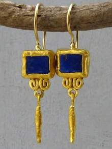 Gmzalx Artistic Vintage Earrings, Women's Dating Style Matching Pair, Gentle Atmosphere, Daily Accessory, Versatile Fashion Accessory - Gold - View 1