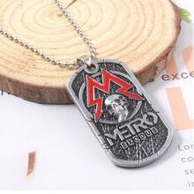 Game Metro Exodus 2033 Dog Tag Keychain Spartan Rangers Logo Pendant Key Chain Vintage Keyring For Fans Jewelry Bag Ornament - Multicolor - View 12