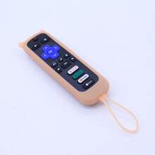 1-Pack Cylindrical Remote Control Case, Soft Silicone Case, Compatible With A Variety Of Smart TV Remote Controls. Thickened Faux Leather-Textured Shock-Resistant Case With A Glow-In-The-Dark Strap, Available In Multiple Colors. - 1PC - View 12
