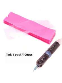 100pcs Disposable Waterproof Tattoo Machine Pen Covers, Black/Blue/Pink, Tattoo Accessories - Multicolor - View 13