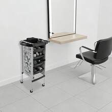 SENDERPICK Hairdressing Trolley 5-Tier Salon Trolley Salon Trolley - White - View 11