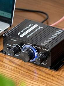 Amplifier Daya Mini Dua Saluran 12V untuk RV, Amplifier Audio Kompak, Cocok untuk RV, Mobil, Sistem Audio Rumah, Amplifier HiFi Portabel, Peningkat Audio Mobil untuk Speaker RV, Ukuran Kecil dengan Casing Aluminium Tahan Lama, Pemasangan Mudah - AK170 - View 4
