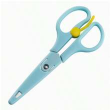 1pc Stainless Steel Scissors With Spring-Loaded Handle, Effortless Cutting, Round Tip, For Home Sewing, Craft, Document Cutting And Art Work - Multicolor - View 11