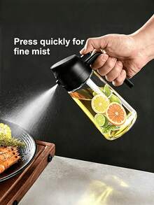 1pc Unique Hand-Painted Olive Branch Pattern Pp Oil Cruet, Unique Automatic Flip Lid Leak-Proof Oil Bottle With Handle, Exclusive Printed Olive Design Kitchen Olive Oil And Vinegar Container, Suitable For Cooking And Baking - View 11