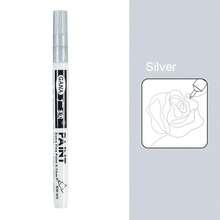 Caneta Marcadora de Tinta Tipo Agulha com Ponta de 0,7mm, Marcador Permanente, 4 Cores (Dourado, Prata, Preto, Branco) Para Retoque de Modelos em Metal, Brinquedos, Madeira, Pedras, Pintura de Pneus, Cartões de Saudação, DIY, Volta às Aulas - Multicolorido - Visão 18
