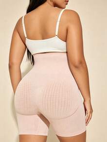 Hart & Haze Maternity Shorts With High Waist And Expandable Abdominal Support Panel, Christmas Edition - Pink - View 2