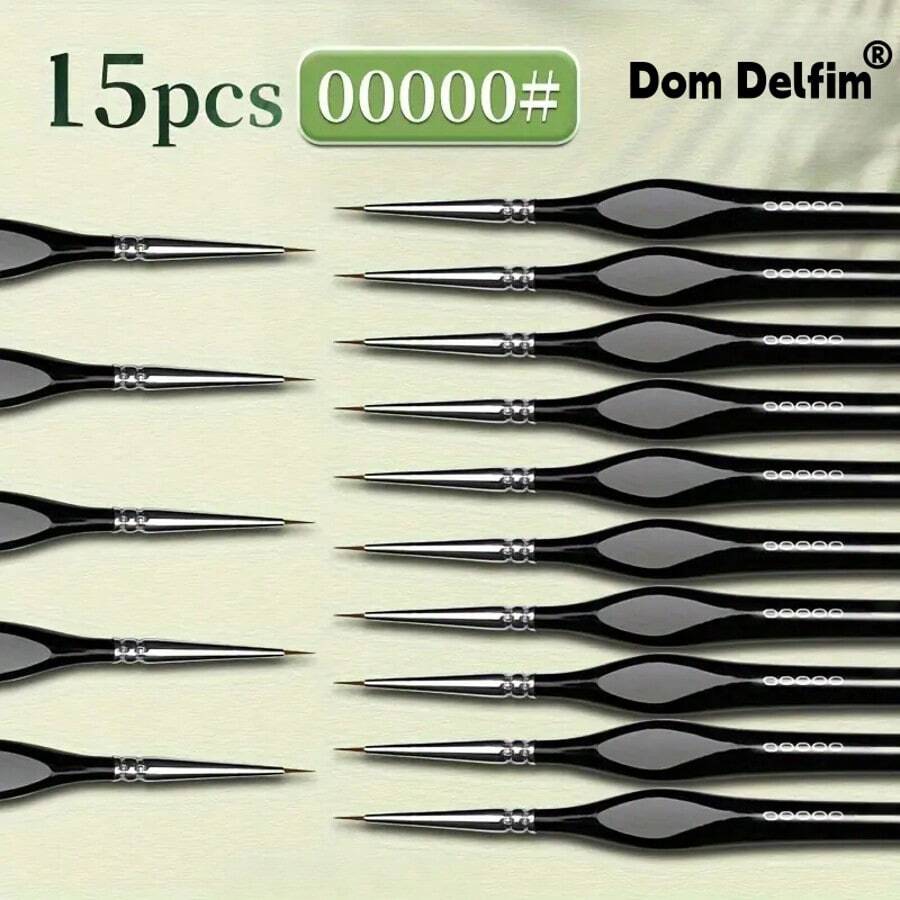 Dom Delfim Mini 細節刷組 - 15件組 (黑色) - H - 查看 1