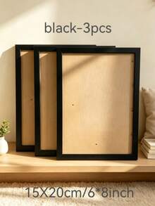 Set Bingkai Foto 3 Buah | Dapat Diletakkan atau Digantung | Vertikal/Horizontal | Cocok untuk Semua Gaya Dekorasi dan Tema Foto | Hadiah dan Dekorasi Liburan | Hitam/Putih | 4 Ukuran: 10x15cm, 15x20cm, 20x25cm, A4 | Aksesori Dekorasi Rumah | Bingkai Foto Kenangan - Beraneka warna - View 11