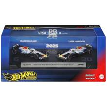 Hot Wheels Premium 1:64 Scale Die-Cast Alloy Visa Cash App Racing Bulls F1 Team Racing Car Liam Lawson & Isack Hadjar - JMM94 - View 2