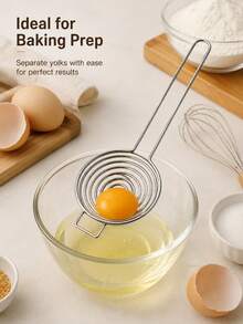 1pc Egg Yolk Separator Kitchen Gadget, Premium Practical Egg Separator Tool, Handheld Egg White Separator, Suitable For Baking, Cooking, Dessert Making, Easy To Clean And Labor-Saving Home Kitchen Supplies - Multicolor - View 7